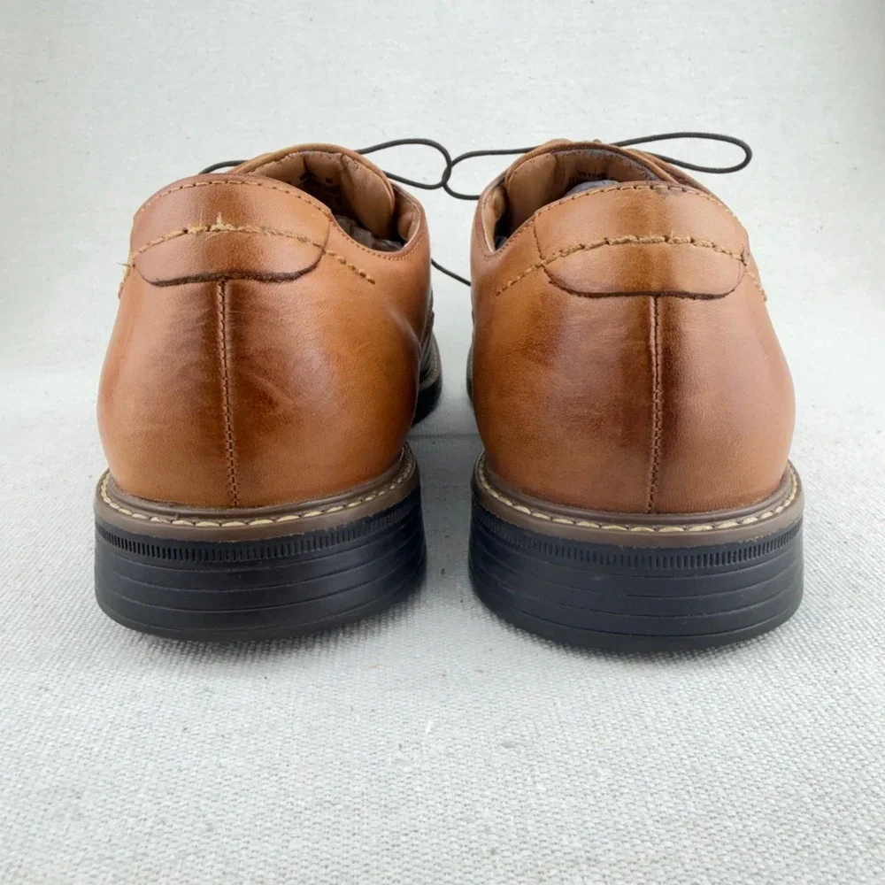 Rockport Essential Details Wingtip Oxford Tan Leather Mens Shoes V81649 Size 9 M